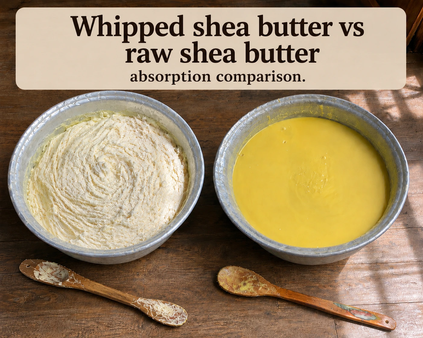 Whipped Shea Butter vs Raw Shea Butter: Which Absorbs Better?