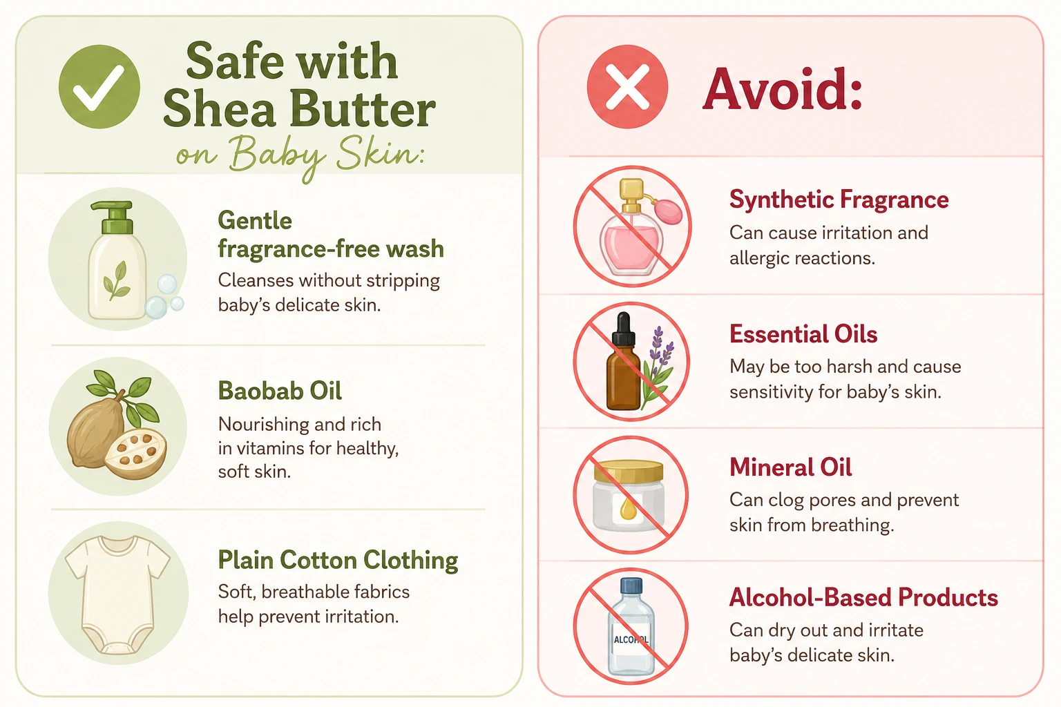 What Not to Mix with Shea Butter on Baby Skin
