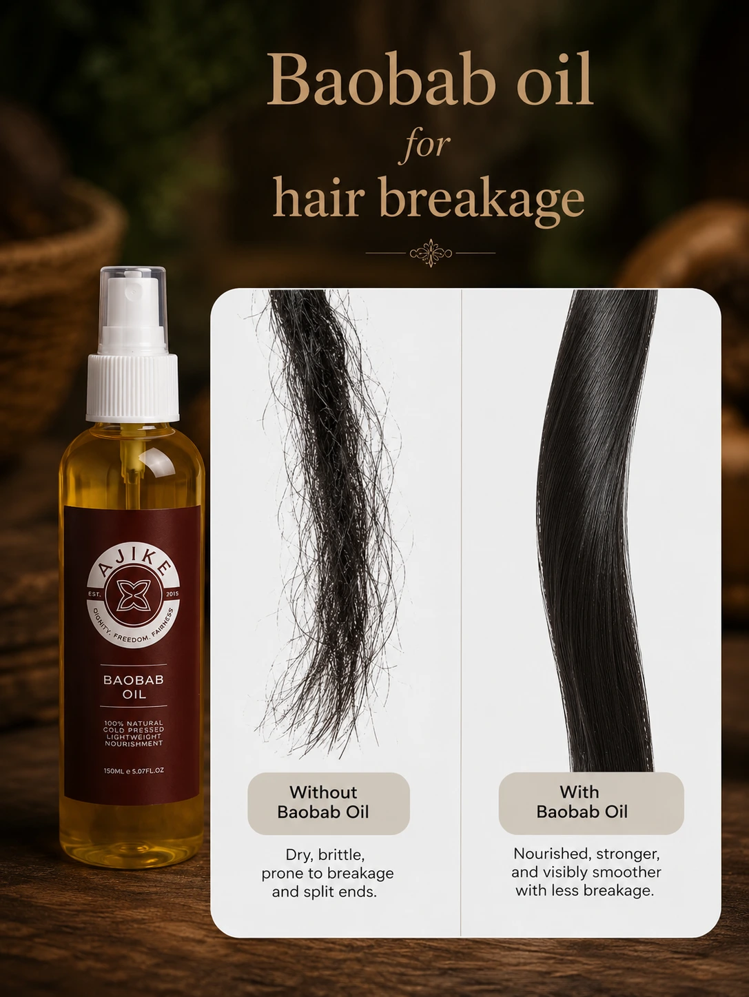 Baobab Oil for Hair Breakage