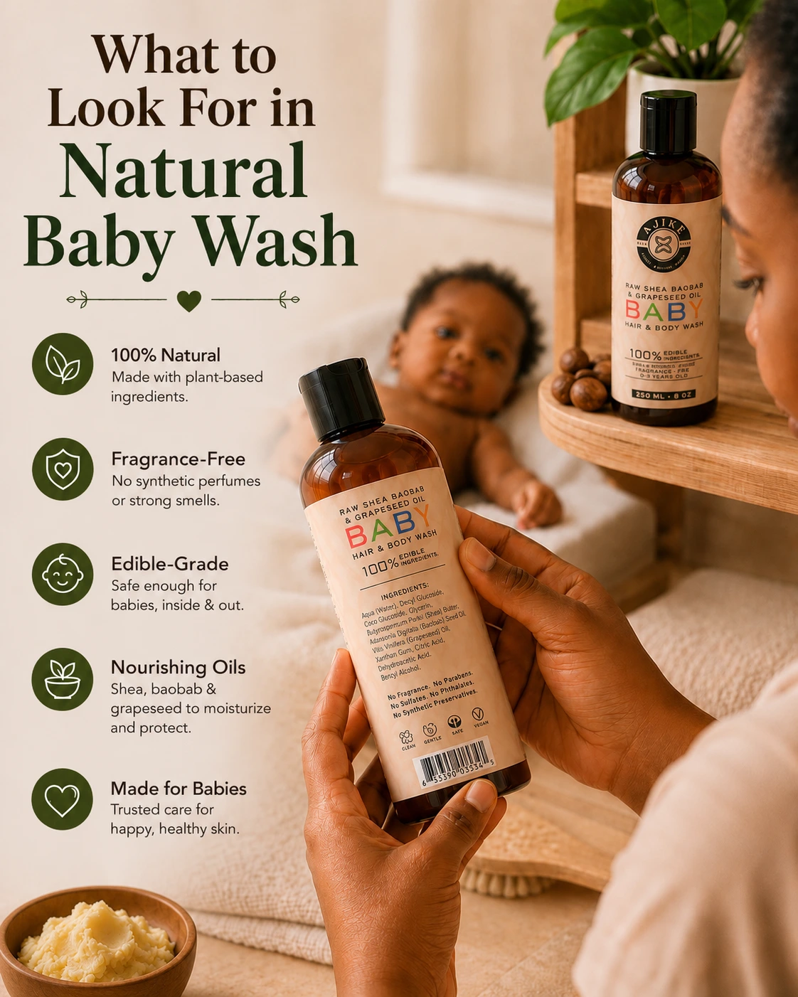 What to Look for in a Natural Baby Wash: Ingredients Guide for Parent