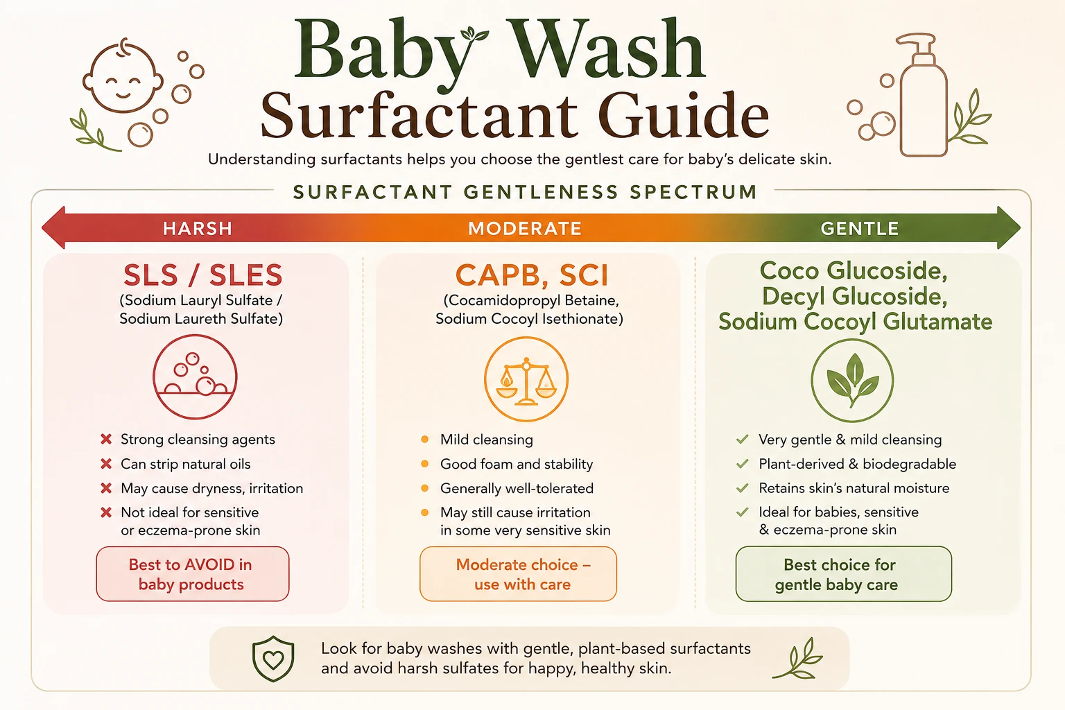 Understanding Surfactants: The Most Important Decision in Baby Wash