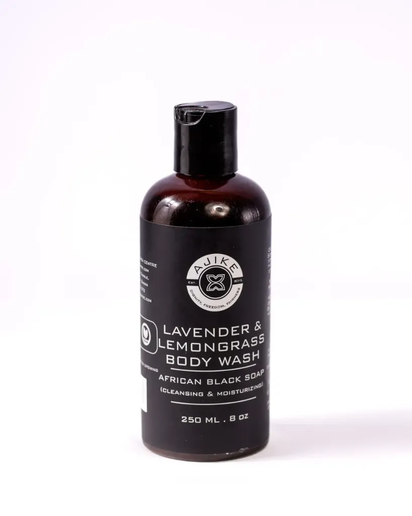 Lavender & Lemongrass Black Soap Body Wash (250ml)