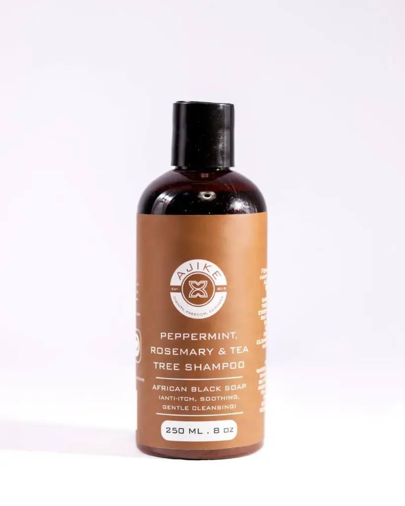 Peppermint, Rosemary & Tea Tree African Black Soap Shampoo (250ml)